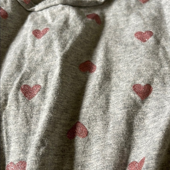 GAP Kids Gray Romper with Pink Hearts - Picture 2 of 4